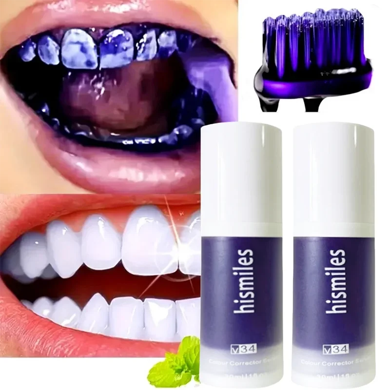 Teeth Whitening Purple Bright Smile Toothpaste
