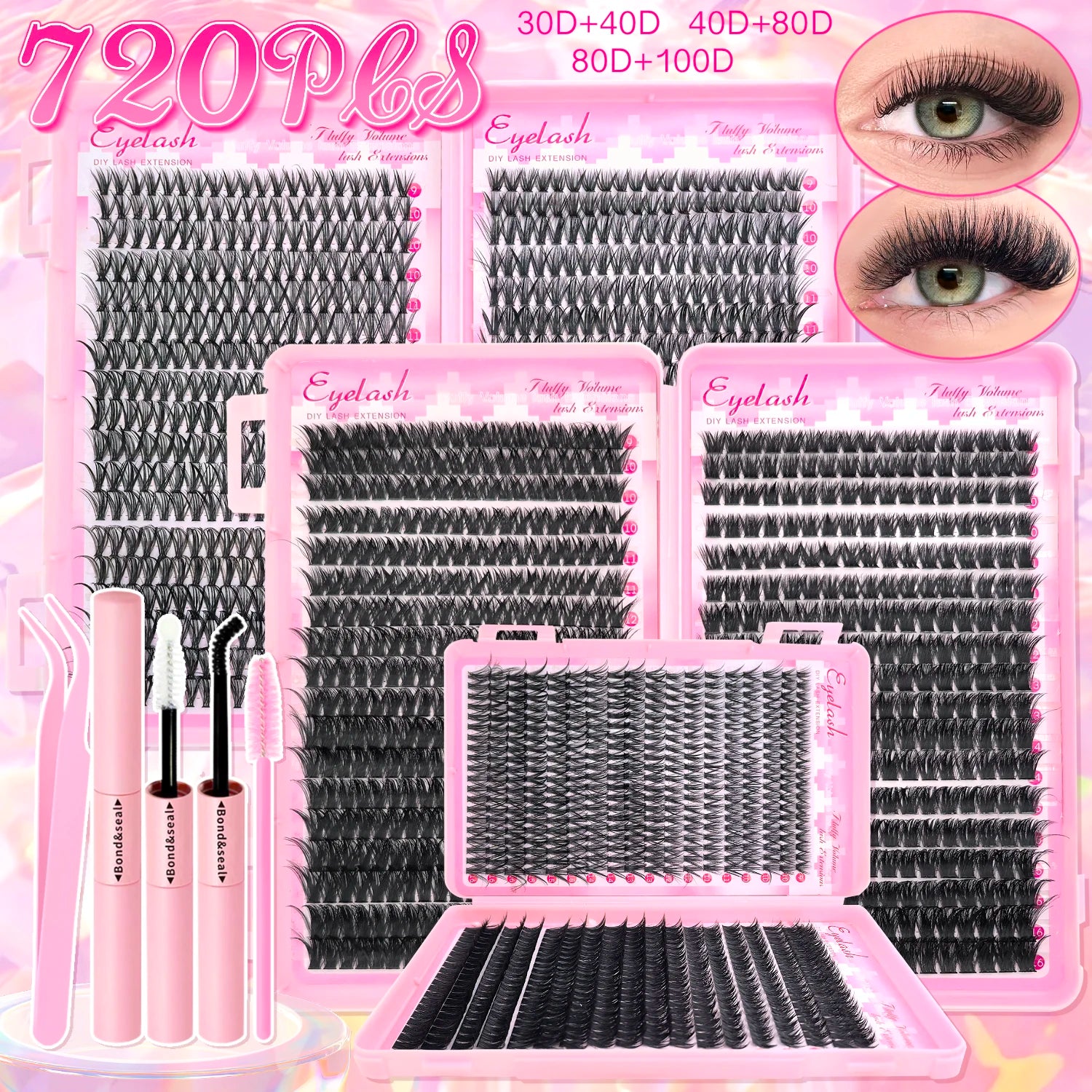 False Lash Extension Kit Natural Wispy