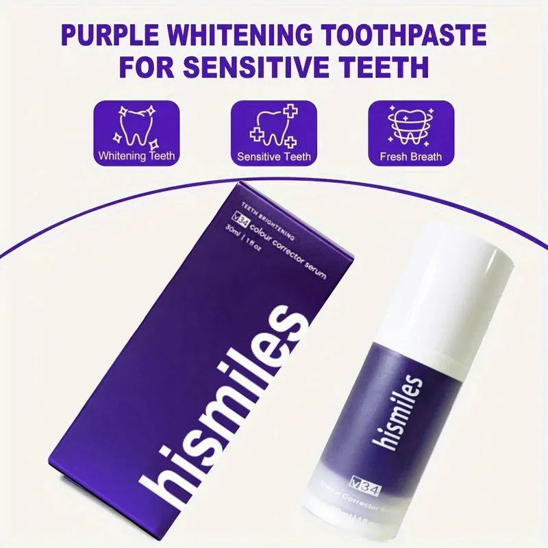 Teeth Whitening Purple Bright Smile Toothpaste